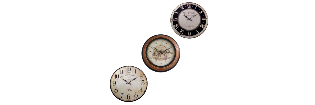 Retro vintage style wall clocks - Vintage, clocks