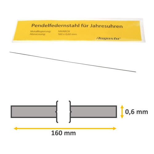 Pendelfeder-Stahl NIVAROX Länge: 16 cm 0.04 mm