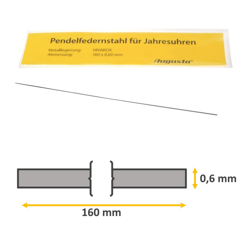 Pendelfeder-Stahl NIVAROX Länge: 16 cm 0.08 mm