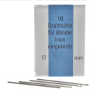 Drahtstifte gekerbt für Metallbänder - pack á 10 Stück Leicht eingekerbt 0.8 mm