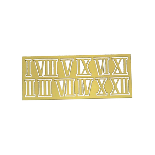 Römischer Zahlensatz aus Messing gelb 10 mm