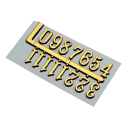 Zahlensatz 12 Ziffern arabisch Kunststoff gold Höhe 15 mm...