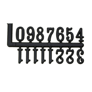 Arabischer Zahlensatz aus Kunststoff schwarz 15 mm