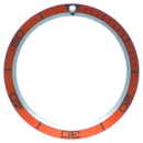 Bezel inlay compatible with Omega Planet Ocean orange