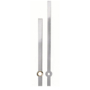 Set of clock hands modern style with Euro fitting for quartz movement  White (Chrome) 80mm