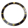 Bezel inlay black/gold compatible with Rolex Submariner 1680/3