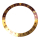 Marqueterie de lunette marron/or compatible pour Rolex GMT-Master II 16713