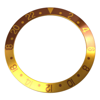 Lünetten-Inlay braun/gold kompatibel zu Rolex GMT-Master I 1675/3 16753