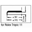 Kunststoff Ersatzglas kompatibel mit Rolex Tropic 11 (ohne Lupe)