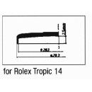 Kunststoff Ersatzglas kompatibel mit Rolex Tropic 14 (ohne Lupe)