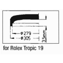 Kunststoff Ersatzglas kompatibel mit Rolex Tropic 19...