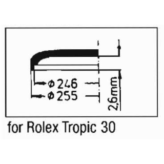 Acryl Ersatzglas kompatibel Rolex  Oyster Perpetual Medium, Speedking 6745, 6751