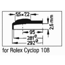 Acrylic crystal compatible with Rolex Cyclop 108 Oysterdate Precision