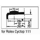 Kunststoff Ersatzglas kompatibel mit Rolex Cyclop 111 (mit Lupe)