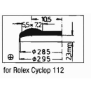 Reemplazo de cristal acrílico compatible con Rolex Cíclope 112 (con lupa)
