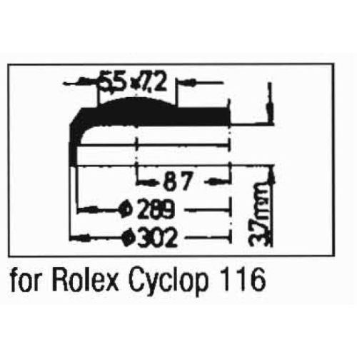 Acryl Ersatzglas kompatibel zu Rolex für GMT I, Explorer II 1655, 1675, 16750