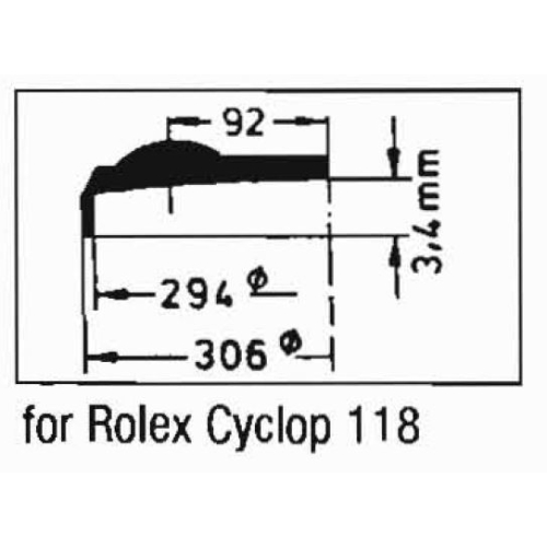 Acrylic replacement crystal for Rolex Date Datejust, Explorer I 1600, 1016, 1611