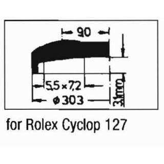 Acrylic replacement crystal compatible with Rolex for Submariner Date 1680