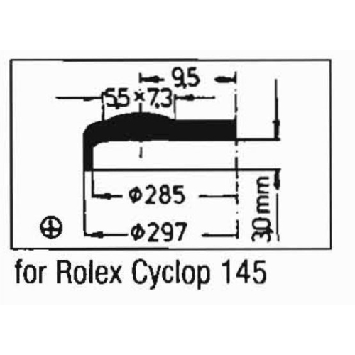 Acryl Ersatzglas für Rolex Airking Date, Oyster Perp. Date 5700N, 15000