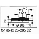 Sapphire crystal compatible to ROLEX GMTI 16700, GMTII...