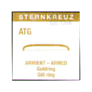 Acryl-Uhrenglas gewölbt & armiert mit vergoldetem Ring für Armbanduhren 225-373 292