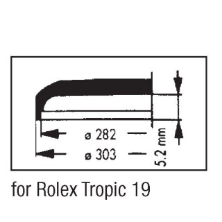 Kunststoff Ersatzglas kompatibel mit Rolex Tropic 19 (ohne Lupe) Superdomed