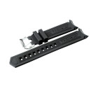 TAG Heuer rubber watch band black with pin buckle for Aquaracer WAY11xx, WAY21xx