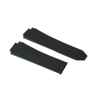 Genuine HUBLOT rubber bracelet lined black für HUBLOT Big Bang 44 mm