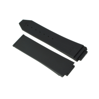 Genuine HUBLOT rubber bracelet lined black für HUBLOT Big Bang 44 mm