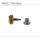 Screw-down crown compatible with Rolex crown 24-530-8 (Gold plated/5.3 mm)