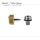 Screw-down crown compatible with Rolex crown 24-700-8 (Gold plated/7 mm)