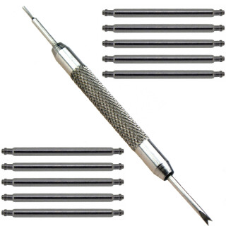 Spring bars Inox - diameter 1.5 mm / 16 mm 10 pcs + Spring Bar Tool