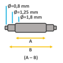 Universal Federstege extra lang 10 bis 50 mm - 2 Stück 14 - 17 mm