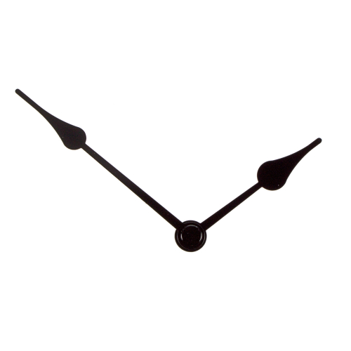 Clock hand set for quartz and radio controlled movements classic style black 76/54 mm