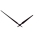 Clock hand set for quartz and radio controlled movements black large XL 140/97 mm