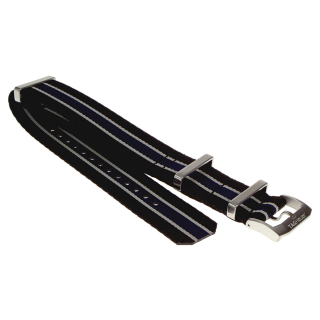 TAG Heuer textile strap black/blue/grey for New F1 Quartz Chronograph CAZ10xx, CAZ20xx, WAZ10xx