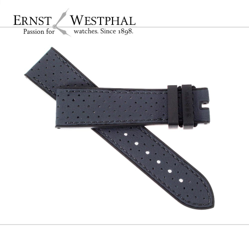 Zenith bracelet en caoutchouc/cuir 21/18 mm bleu pour différents modèles Zénith