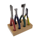 Flat hardwood pliers stand for four pliers