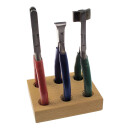 Flat wooden stand for three pliers