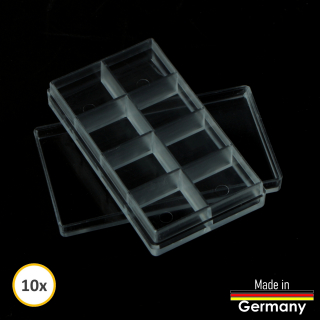 Sortierdose zur Aufbewahrung Acryldose 8 Fächer Made in Germany 10 Stück