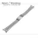 Steel bracelet with Jubilee Style folding clasp compatible with Rolex 17 mm