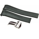 TAG Heuer rubber strap black with folding clasp for...