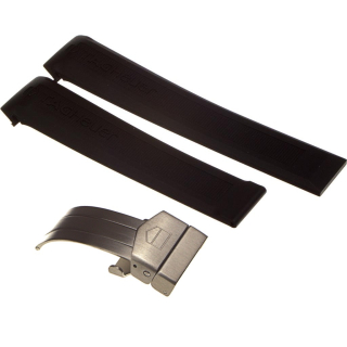 TAG Heuer Kautschuk Armband schwarz für Aquaracer WAP11xx mit Faltschließe