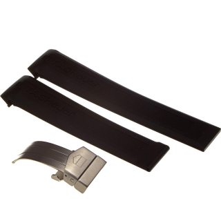 TAG Heuer Kautschuk Armband schwarz für Aquaracer CAP21xx mit Faltschließe