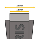 Correa de caucho ORIS con tornillos 24 mm, negra, para ORIS Aquis date