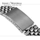 Jubilee-style steel bracelet compatible with ROLEX Lady-Date Medium 17 mm