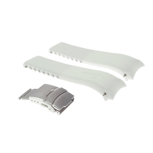 Genuine SINN silicone strap for U1 U2 UX with folding clasp white