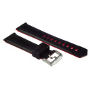 TAG Heuer rubber bracelet black/red 22 mm for TAG Heuer...