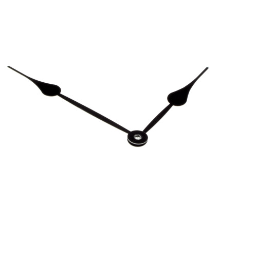 Clock hand set for quartz and radio controlled movements black fancy style 100/75 mm