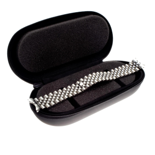 Stahlarmband verdeckte Schließe kompatibel zu Rolex Jubilé Armband mit Reiseetui